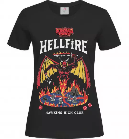 Женская футболка Hellfire Черный фото