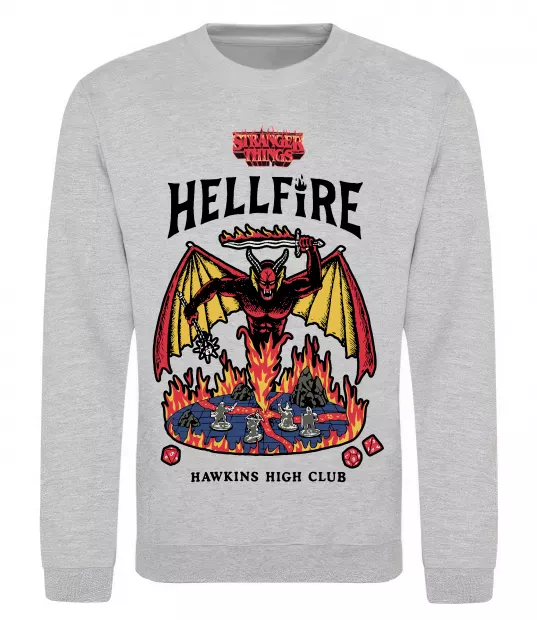 Свитшот Hellfire Серый меланж фото