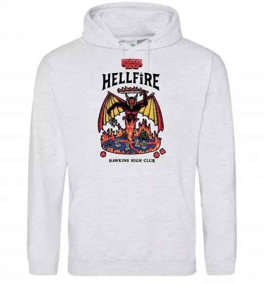 Чоловіча толстовка (худі) Hellfire Сірий меланж фото