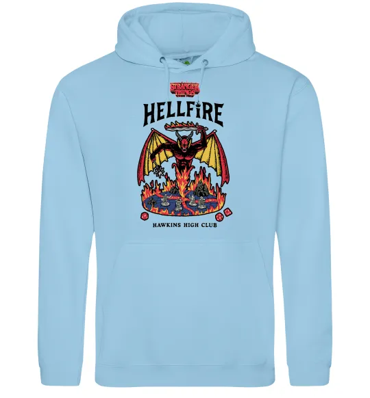 Мужская толстовка (худи) Hellfire Голубой фото