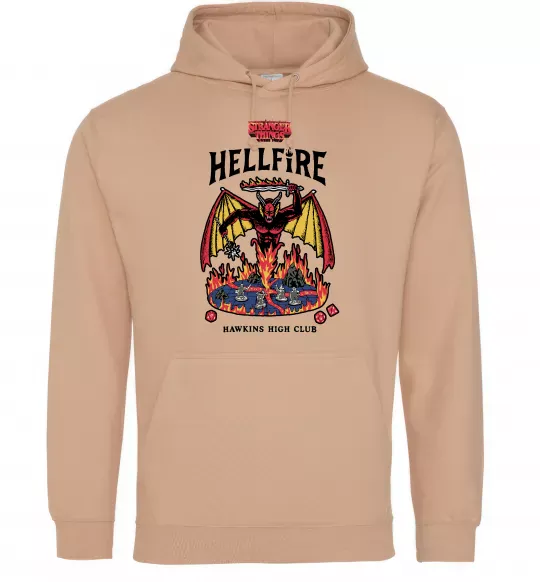Женская толстовка (худи) Hellfire Песочный фото