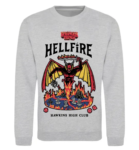 Світшот Hellfire Сірий меланж фото