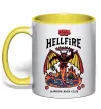 Чашка с цветной ручкой Hellfire Солнечно желтый фото