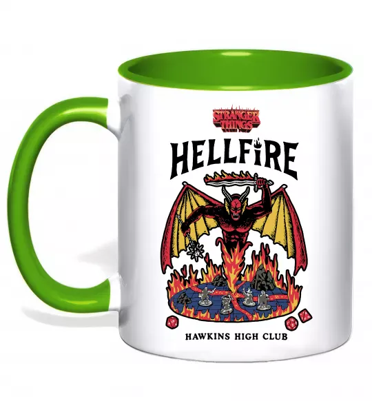 Чашка с цветной ручкой Hellfire Зеленый фото
