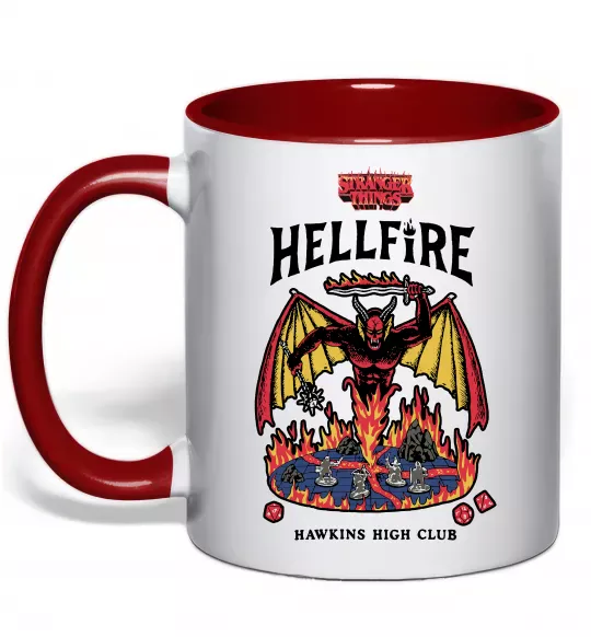 Чашка с цветной ручкой Hellfire Красный фото