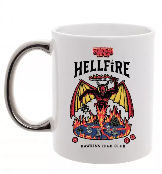 Чашка с цветной ручкой Hellfire Серебро фото