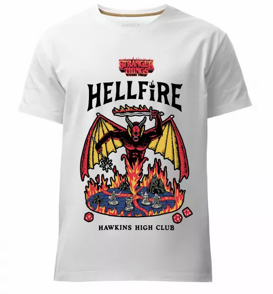 Мужская премиум футболка Hellfire Белый фото