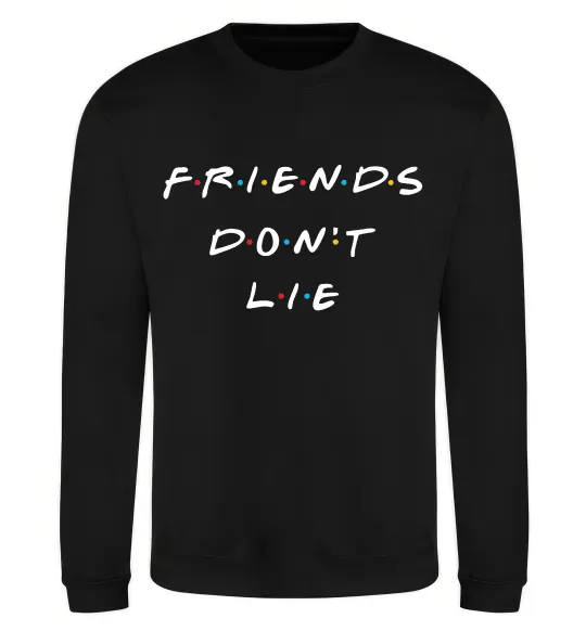 Свитшот Stranger things Friends don`t lie Черный фото