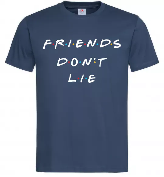 Чоловіча футболка Stranger things Friends don`t lie Темно-синій фото