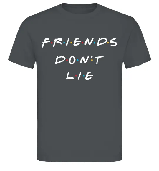 Чоловіча футболка Stranger things Friends don`t lie Графіт фото