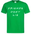 Чоловіча футболка Stranger things Friends don`t lie Зелений фото