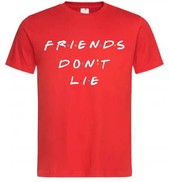 Чоловіча футболка Stranger things Friends don`t lie Червоний фото