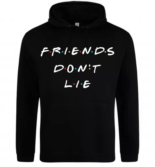 Чоловіча толстовка (худі) Stranger things Friends don`t lie Чорний фото