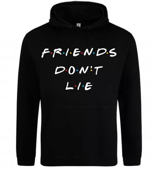 Женская толстовка (худи) Stranger things Friends don`t lie Черный фото