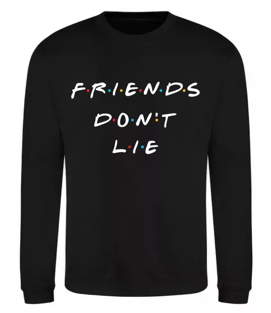 Свитшот Stranger things Friends don`t lie Черный фото