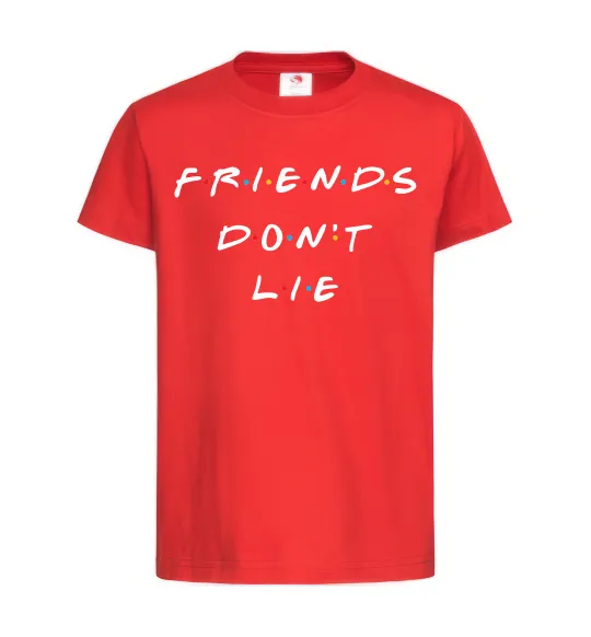 Дитяча футболка Stranger things Friends don`t lie Червоний фото