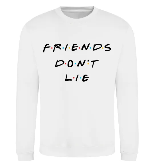 Свитшот Stranger things Friends don`t lie Белый фото