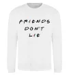 Свитшот Stranger things Friends don`t lie Белый фото