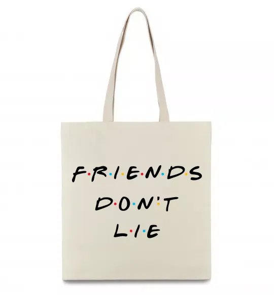 Еко-сумка Stranger things Friends don`t lie Бежевий фото