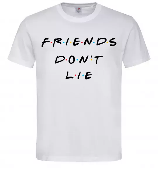 Чоловіча футболка Stranger things Friends don`t lie Білий фото