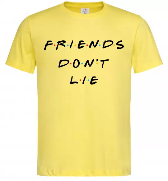 Чоловіча футболка Stranger things Friends don`t lie Лимонний фото