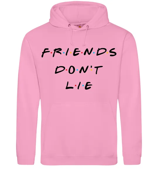 Женская толстовка (худи) Stranger things Friends don`t lie Розовый фото