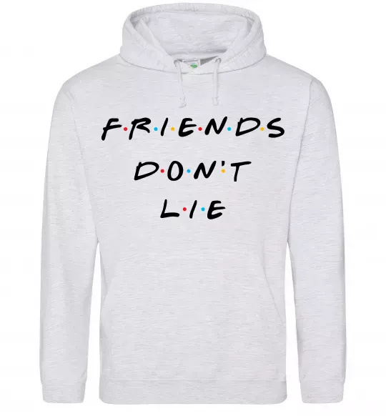 Женская толстовка (худи) Stranger things Friends don`t lie Серый меланж фото
