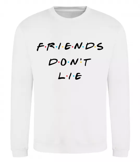 Свитшот Stranger things Friends don`t lie Белый фото