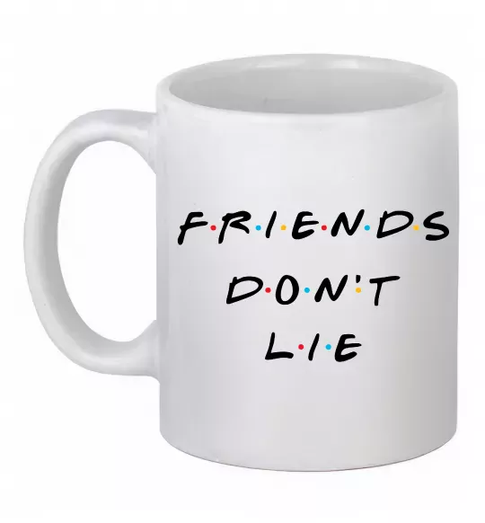 Чашка керамическая Stranger things Friends don`t lie Белый фото