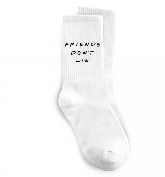 Носки Stranger things Friends don`t lie Белый фото