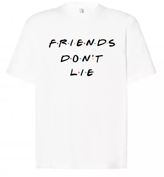 Футболка Оверсайз Stranger things Friends don`t lie Белый фото