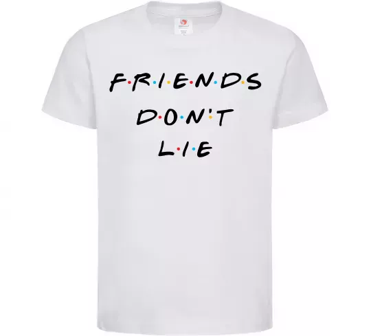 Детская футболка Stranger things Friends don`t lie Белый фото