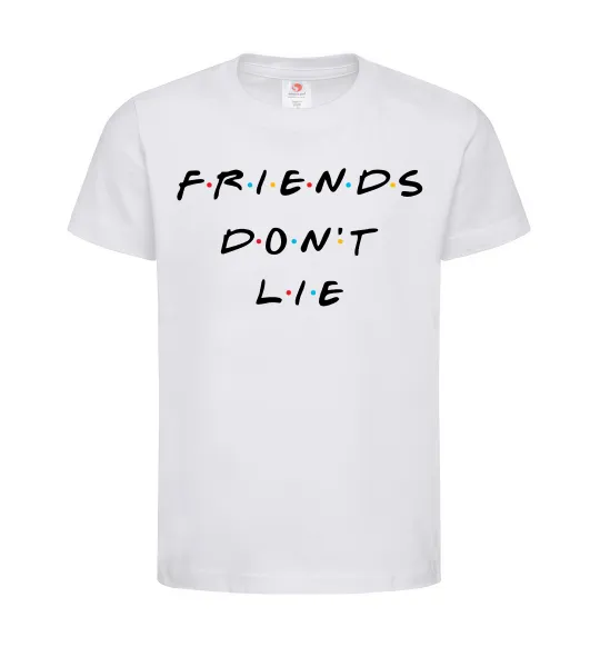 Дитяча футболка Stranger things Friends don`t lie Білий фото