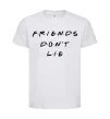 Дитяча футболка Stranger things Friends don`t lie Білий фото