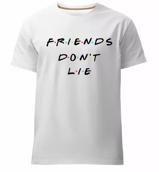 Мужская премиум футболка Stranger things Friends don`t lie Белый фото