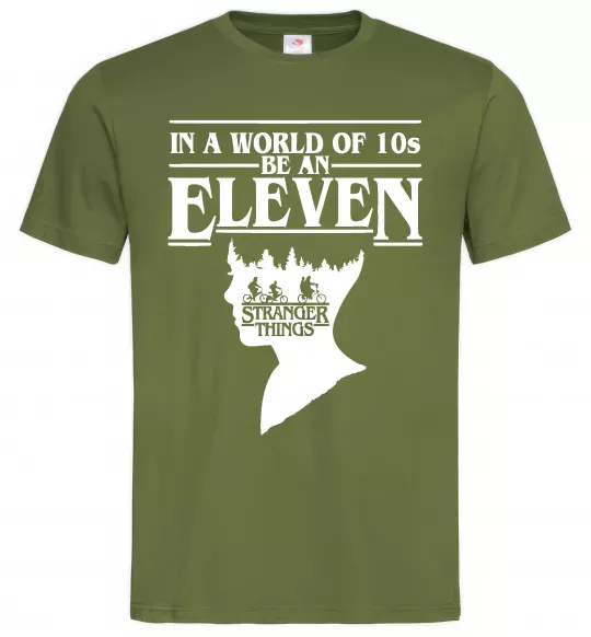 Мужская футболка Be an eleven Оливковый фото