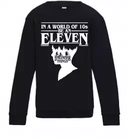 Детский Свитшот Stranger things ABCD Черный фото