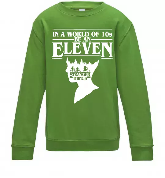 Детский Свитшот Be an eleven Лаймовый фото