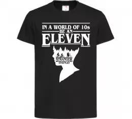 Детская футболка Stranger things ABCD Черный фото