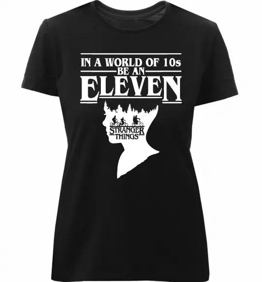 Женская премиум футболка Be an eleven Черный фото