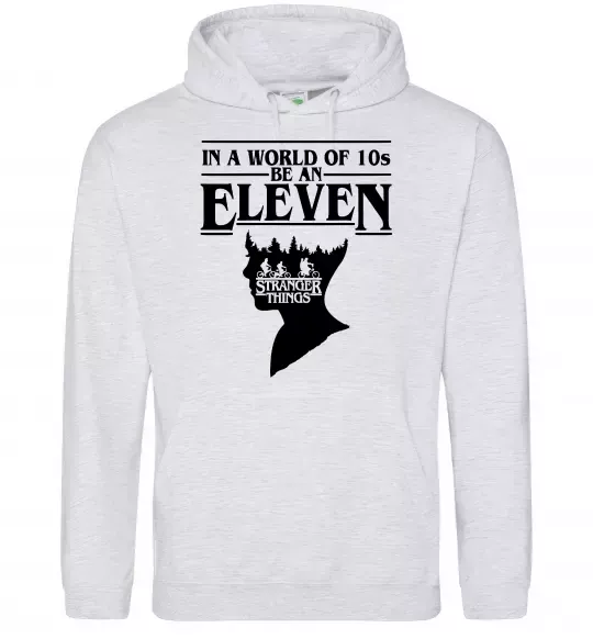 Мужская толстовка (худи) Be an eleven Серый меланж фото