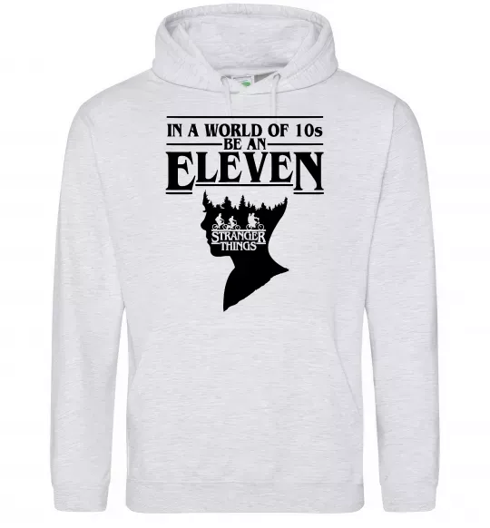 Женская толстовка (худи) Be an eleven Серый меланж фото