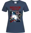 Женская футболка Art stranger things Темно-синий фото