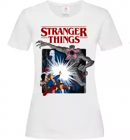 Женская футболка Stranger things ABCD Черный фото