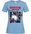 Женская футболка Art stranger things Голубой фото