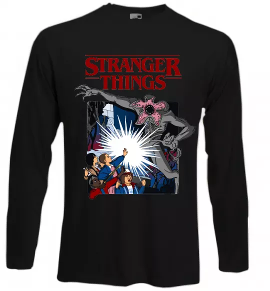 Лонгслив Art stranger things Черный фото