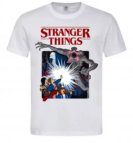 Чоловіча футболка Art stranger things Білий фото