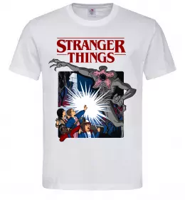 Мужская футболка Stranger things ABCD Черный фото