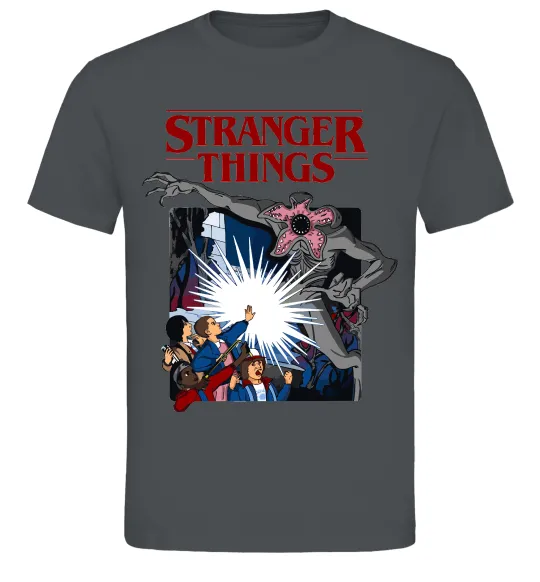 Чоловіча футболка Art stranger things Графіт фото