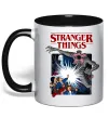 Чашка с цветной ручкой Art stranger things Черный фото